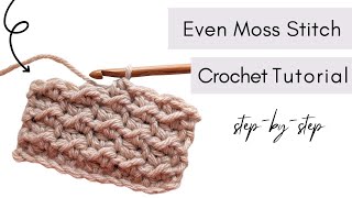 Easy One Stitch Row Repeat Stitch Pattern  Even Moss Stitch [upl. by Maury]