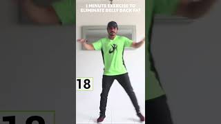 1 MINUTE EXERCISE TO ELIMINATE BELLY BACK FAT [upl. by Enrak]