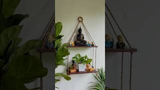 DIY Hanging Wall Shelf 😱 diy diywalldecor youtubeshorts craft youtubepartner homedecor [upl. by Pouncey32]