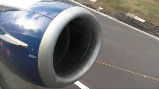 Boeing 737 Jet Engine Startup Full Force Takeoff and Landing British Airways at Gatwick [upl. by Lerraj963]