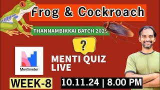 Frog NEET  Cockroach NEET Questions  TB 2025  Menti Quiz Live [upl. by Nwhas982]