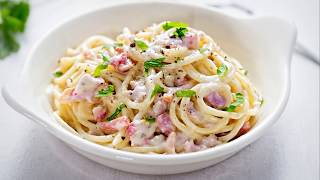 Recette  Pâtes à la carbonara  Cookeo [upl. by Grissel]