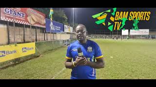 Molynes United gets their second win of the Jamaica Premier League season Post Match Interview [upl. by Coheman106]