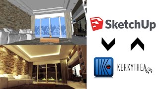 Como instalar o Kerkythea no SketchUp [upl. by Atteroc]