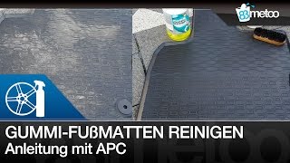 Gummi Fußmatten richtig sauber machen  Gummifußmatten wieder schwarz bekommen [upl. by Ahselrac]