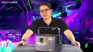 lightmaXX IQ 10 RGB analog 256 Farben Showlaser Review [upl. by Eybbob771]