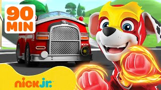 PAW Patrol ¡Rescastes poderosos de Marshall de PAW Patrol 👩‍🚒  90 minutos  Nick Jr en Español [upl. by Wilburn]