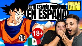 🇪🇸 REACCIÓN a MOMENTOS GRACIOSOS de DOBLAJE LATINO 🇲🇽 PROHIBIDO en ESPAÑA 😱 esto es 18 [upl. by Spratt]