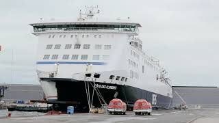 Calais route ships refurbishment timelapse  DFDS [upl. by Roselia102]