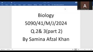 O level Biology 5090 Paper 41 May June 2024 Part 2 [upl. by Yenroc]