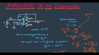 AMPLIFIER as an Integrator OPAMP integrator circuit [upl. by Enelra]