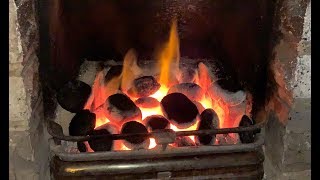 Proper Real Coal Fire in a Fireplace at My House HD [upl. by Dellora251]