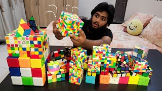 Solving My Entire Rubiks Cube Collection [upl. by Sherurd]