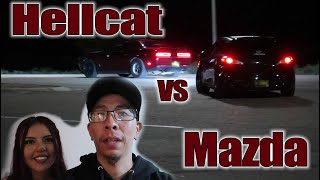 Hellcat vs MazdaSpeed3  V8 vs 4 cylinder [upl. by Usanis]