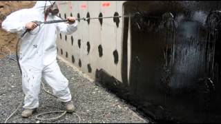 Sprayed Foundation Waterproofing [upl. by Atilol111]