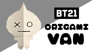 【BTS】BT21 VANを折り紙で折ってみた！【BTS】I folded BT21 VAN with origami paper [upl. by Tutankhamen483]