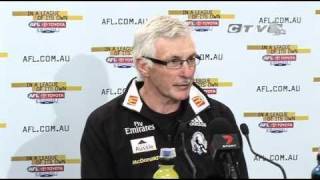 Malthouse Press Conf  Collingwood vs Geelong 1st Prelim Final 2010 [upl. by Jehius86]