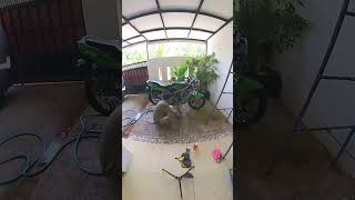 Pov kamera insta 360 cuci motor ninja automobile ninjasskuning ninja ninjass ninjar [upl. by Haseena]