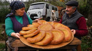 Rustic Village Style  Beef Stuffed Breads [upl. by Ajnek]