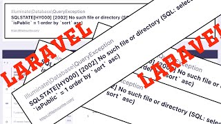 How to FIX SQLSTATEHY000 2022 No such file or directory  Laravel PHP [upl. by Juley]