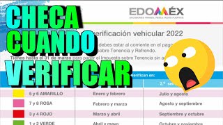 COMO ES EL CALENDARIO DE VERIFICACION VEHICULAR 2022 [upl. by Melisenda]