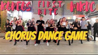 Public KPOP Chorus Dance Game ft Koreos MKDC FirstBite [upl. by Stanwin]