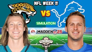 JAGAURS vs LIONS  NFL WEEK 11  MADDEN 25 PREDICTIONS [upl. by Naujled408]