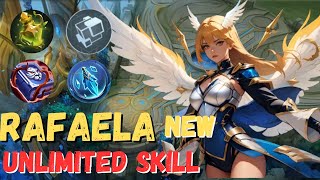 NEW RAFAELA UNLIMITED SKILL BUILD  RAFAELA BEST BUILD 2024  MOBILE LEGENDS [upl. by Lehpar]