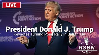 LIVE REPLAY President Trump Keynotes Turning Point Rally in Duluth GA  102324 [upl. by Pegma]