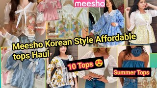 Meesho Haul  Meesho Korean Style Tops Haul💃 Meesho Summer TopsJeansDress Haul💃Meesho Western Wear [upl. by Leno897]