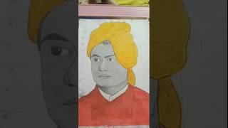 Swami Vivekananda drawing art drawing princearts viralshort shortsart trending [upl. by Yorgerg]