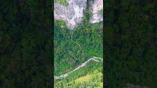 Zhangjiajie Grand Canyon Glass Bridge Bungee Jumping is thrilling [upl. by Malda]