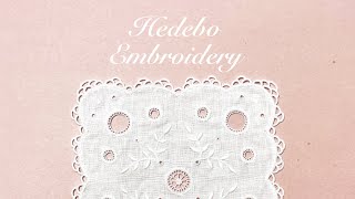 Hand Embroidery White Work Doily Making Hedebo Embroidery Square Doily [upl. by Oned790]