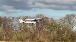 Cessna 150 Windy landing [upl. by Kashden]