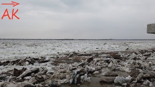 Ice Drift On The Amur River  Walk Along The Embankment  Khabarovsk Russia 4k [upl. by Corbin408]