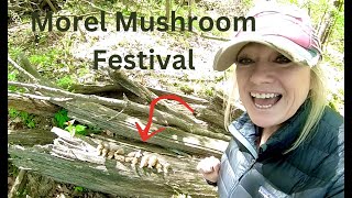 Hunting Morel Mushrooms at the Pere Marquette Park Mushroom Festival in Grafton Illinois [upl. by Ennylhsa]