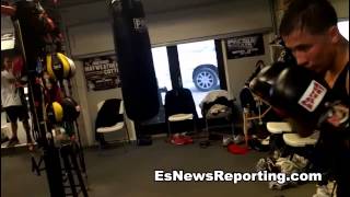 gennady golovkin ko artist in camp for stevens  EsNews Boxing [upl. by Fazeli946]