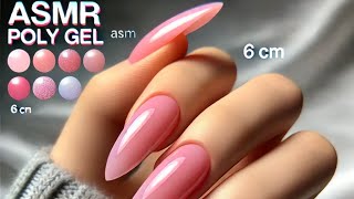 Long Almond Poly Gel Nails at Home  ASMR DIY Tutorial 💅✨ [upl. by Dempster]