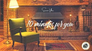 Cozy Fireplace Jazz  10Minute Relaxing Piano Music for a Warm Evening Ambience [upl. by Ennazzus]