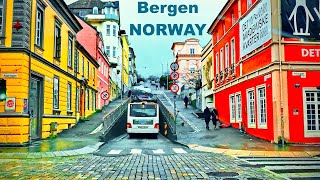 Exploring the Streets of Bergen NORWAY on a Rainy Day 🇳🇴 [upl. by Martelle564]