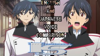 Ichika Orimura IS Infinite StratosEnglish and Japanese voice Comparison [upl. by Sucitivel586]