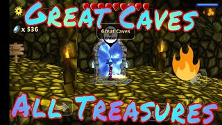 swordigo great caves all treasure [upl. by Matusow]