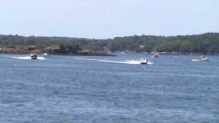 2010 Pemaquid Lobster Boat Races  Foolish Pleasure vs Thunderbolt [upl. by Dorelle227]