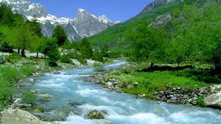 4k Mountain River flowing in Albania theth Relaxing River White Noise Nature Sounds for Sleeping [upl. by Ainoloppa837]