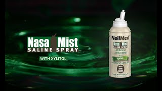 NeilMed NasaMist Saline Spray All Natural Antibacterial with Xylitol [upl. by Anerbes]