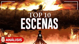 ATTACK ON TITAN  TOP 10 MEJORES ESCENAS [upl. by Siraf]