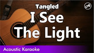 Tangled  I See the Light karaoke acoustic [upl. by Annairt]