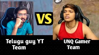 UNQ Gamer team VS Telugu guy yt team last fight 2 vs 4 [upl. by Kerwinn30]