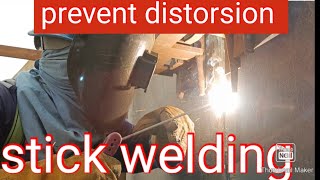 stick welding and prevent distorsion [upl. by Friedberg]