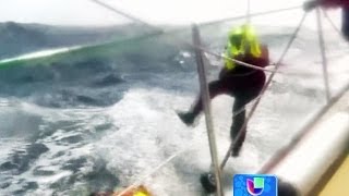 Asombroso rescate de un marinero que cayó al agua [upl. by Olympium]